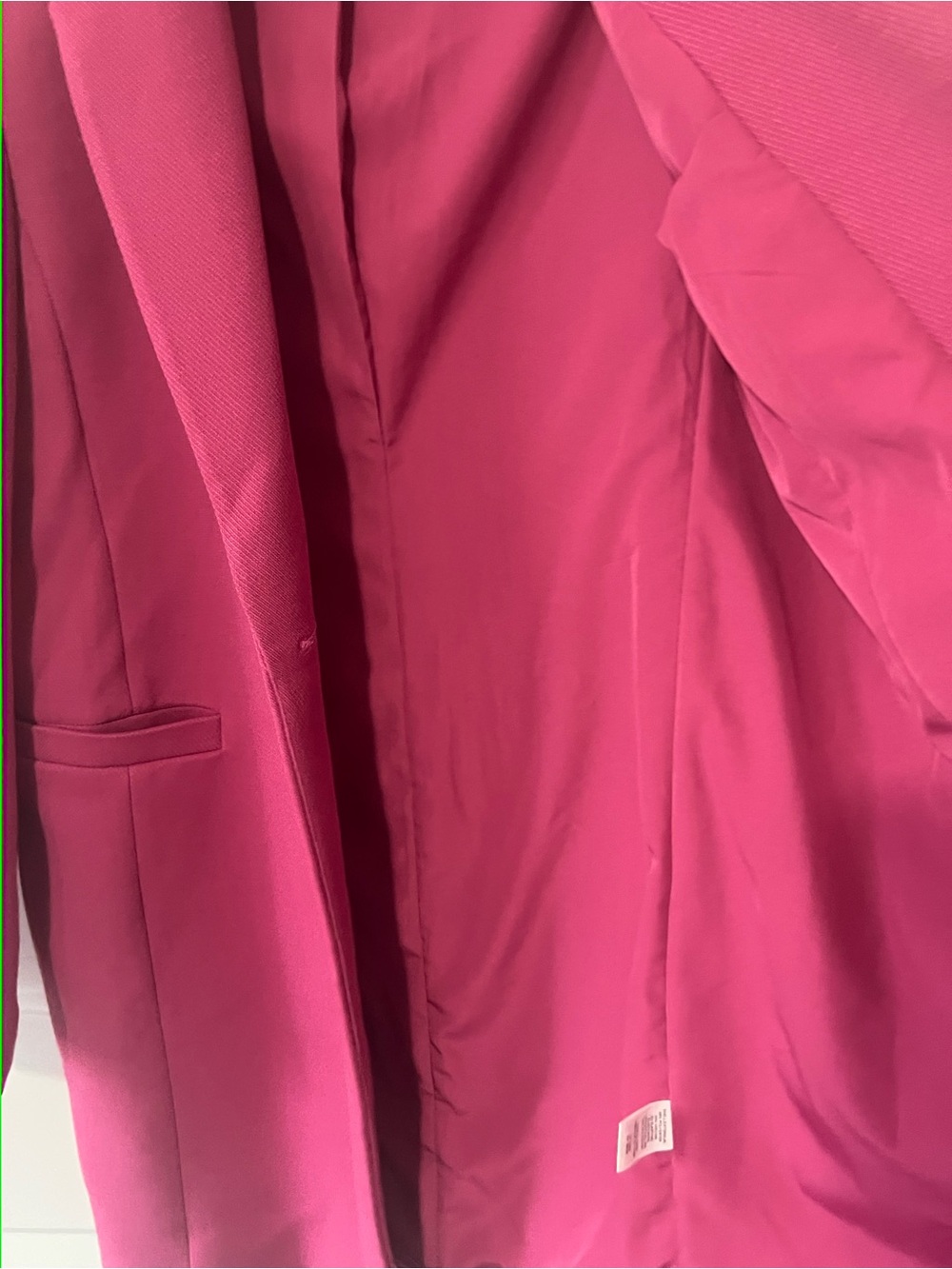 RW& CO. Tailored Single-Button Fuchsia Blazer Pea Coat Jacket - Picture 3 of 8